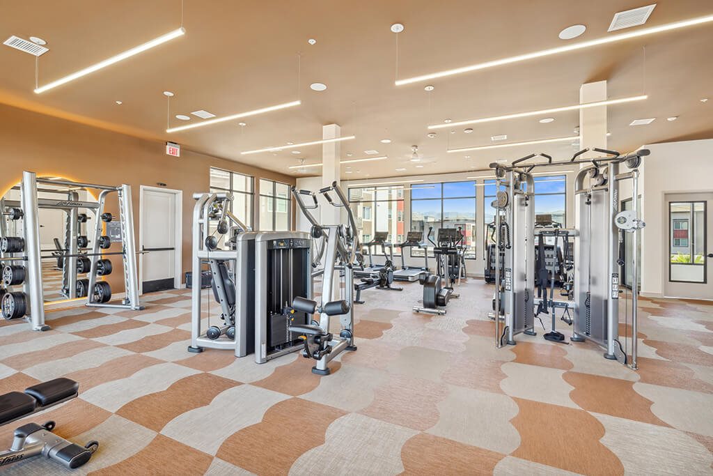 Fitness center at The Braydon Apartments in Napa CA